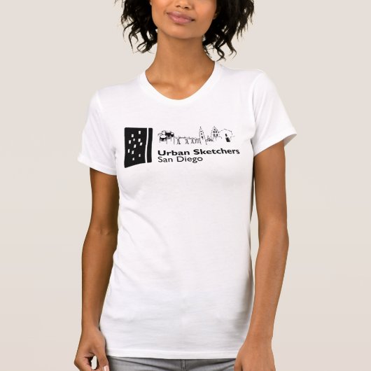 Urban Sketchers San Diego logo t-shirt (Voorkant)