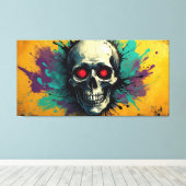 Urban Skull Drip Canvas Afdruk (Insitu (Houten vloer))