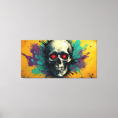 Urban Skull Drip Canvas Afdruk (Voorkant)