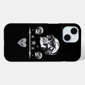 Urban Skull Hoofdtelefoon iPhone 15 Hoesje (Achterkant (horizontaal))