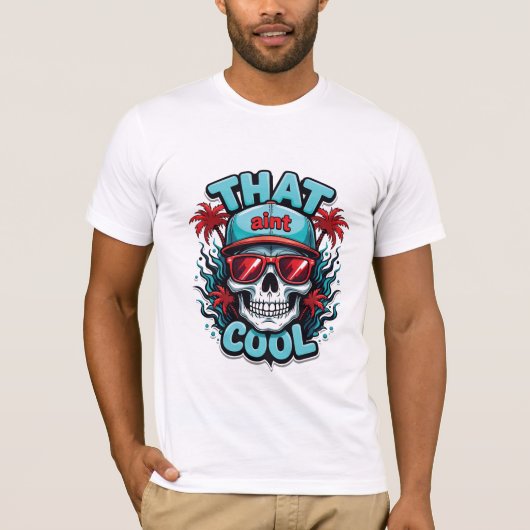 Urban Skull Vibes - 3D-bril en graffiti Art T-shir T-shirt (Voorkant)