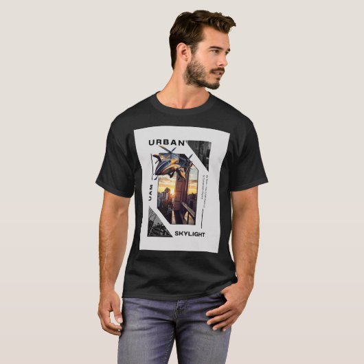 Urban Skylight voor Air Taxi AAM UAM VTOL EVTOL T-shirt (Voorkant volledig)