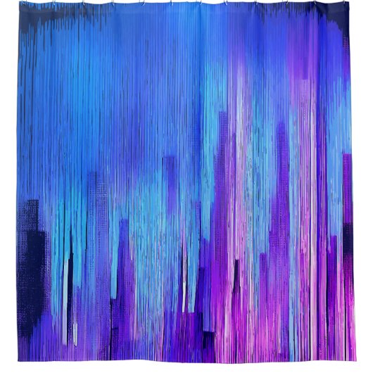 Urban Skyline Gradient Douchegordijn (Voorkant)