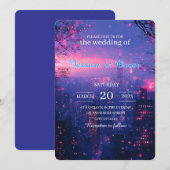 Urban Skyline met Twilight Hues bruiloft Kaart (Voorkant / Achterkant)