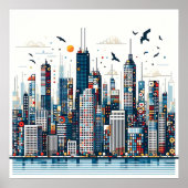 Urban Skyline Poster (Voorkant)