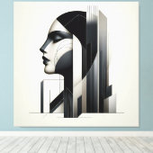 Urban Skyline Profile Canvas Afdruk (Insitu (Houten vloer))