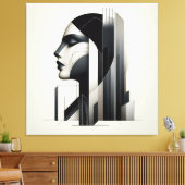 Urban Skyline Profile Canvas Afdruk (Insitu (Woonkamer))
