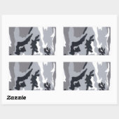 Urban/Snow Camo Rechthoekige Sticker (Vel)