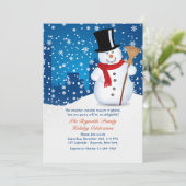 Urban Snowman Uitnodiging (Staand voorkant)