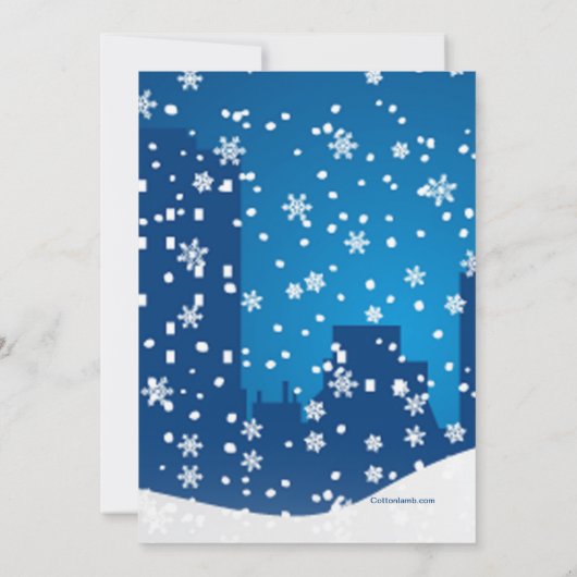 Urban Snowman Uitnodiging (Achterkant)