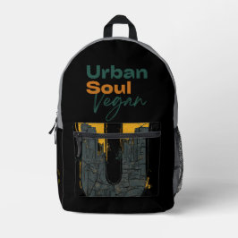Urban Soul Vegan Health and Wellness Bedrukte Rugzak