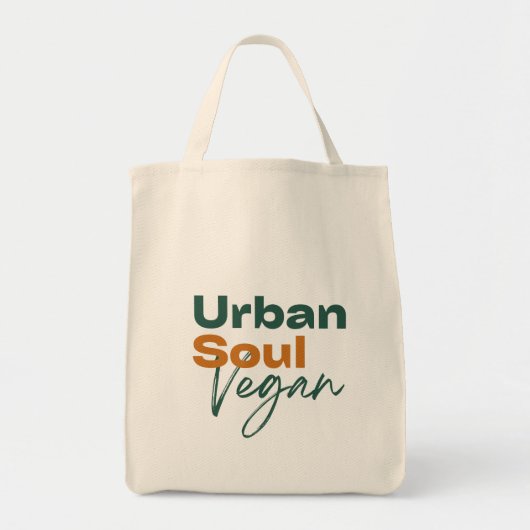Urban Soul Vegan Minimalist Health and Wellness Tote Bag (Voorkant)