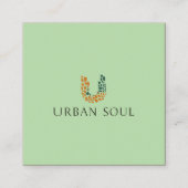 Urban Soul Vegan   Vierkante Visitekaartje (Voorkant)