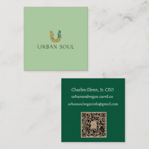 Urban Soul Vegan   Vierkante Visitekaartje