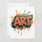 Urban Splash Art Graffiti Pulse Bold Street Expres Briefkaart (Voorkant / Achterkant)