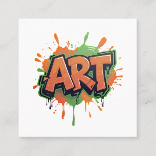 Urban Splash Art Graffiti Pulse Bold Street Expres Vierkante Visitekaartje (Voorkant)