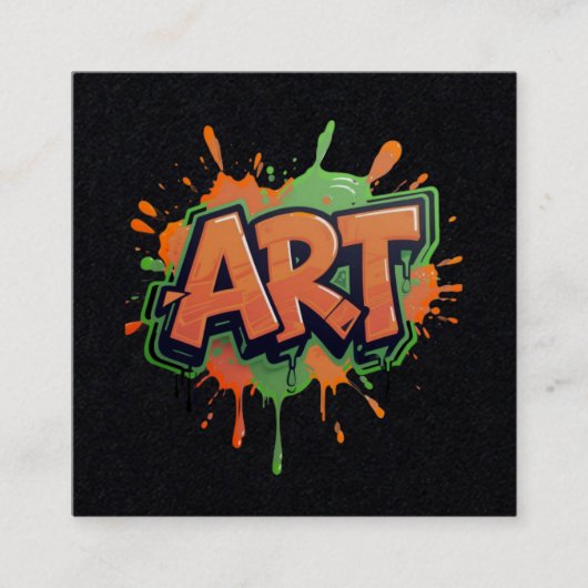 Urban Splash Art Graffiti Pulse Bold Street Expres Vierkante Visitekaartje (Voorkant)