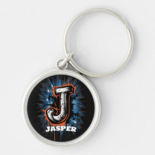 Urban Spray Paint Monogram "J"  Sleutelhanger