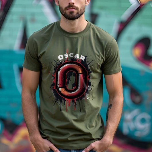  Urban Spray Paint Monogram "O" T-shirt