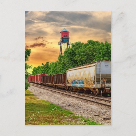 Urban Steam Punk Sunset Briefkaart (Voorkant)