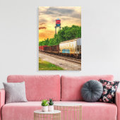 Urban Steam Punk Sunset Canvas Afdruk (Insitu (Woonkamer))