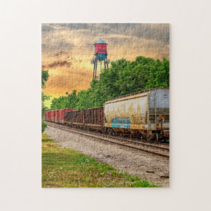 Urban Steam Punk Sunset Jigzaag Puzzle Legpuzzel