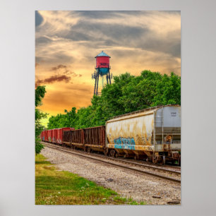 Urban Steam Punk Sunset Poster