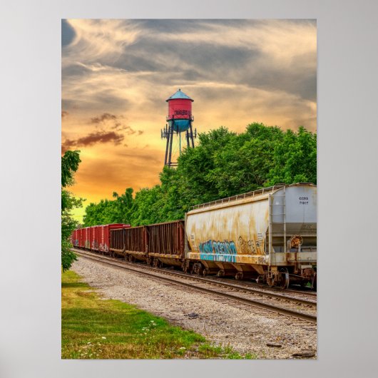 Urban Steam Punk Sunset Poster (Voorkant)