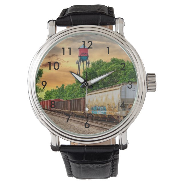 Urban Steam Punk Sunset Watch Horloge (Voorkant)