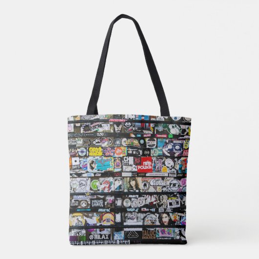 Urban Sticker Art Tote Bag (Achterkant)