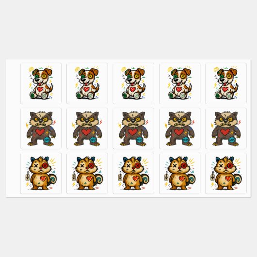 Urban Stitch Trio — Sticker Pack (Vel)