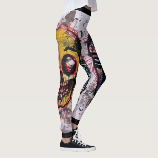 Urban Street Art Design Leven en dood Leggings (Rechts)