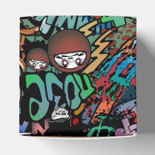 Urban street art Graffiti karakters patroon Bedankdoosjes (Bovenkant)