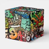 Urban street art Graffiti karakters patroon Bedankdoosjes (Achterkant)