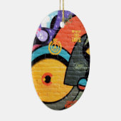 Urban Street Art-Graffiti Keramisch Ornament (Rechts)