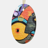 Urban Street Art-Graffiti Keramisch Ornament (Links)