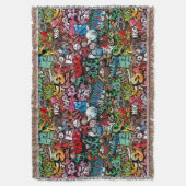 Urban street art Graffiti: patroon Deken (Voorkant Verticaal)