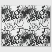 Urban Street Art Graffiti Pattern Wrapping Paper Cadeaupapier (Vlak)
