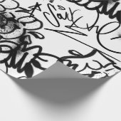 Urban Street Art Graffiti Pattern Wrapping Paper Cadeaupapier (Hoek)