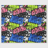 Urban Street Art Graffiti Pattern Wrapping Paper Cadeaupapier (Vlak)