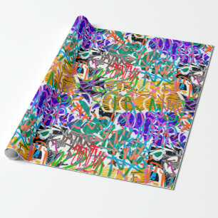 Urban Street Art Graffiti Pattern Wrapping Paper Cadeaupapier