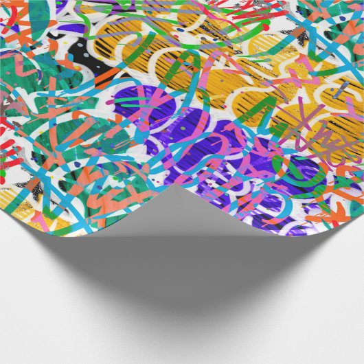 Urban Street Art Graffiti Pattern Wrapping Paper Cadeaupapier (Hoek)