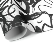 Urban Street Art Graffiti Pattern Wrapping Paper Cadeaupapier (Rol Hoek)