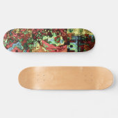 Urban Street Art inspireerde Abstracte Grunge Persoonlijk Skateboard (Horizontaal)