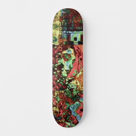 Urban Street Art inspireerde Abstracte Grunge Persoonlijk Skateboard (Voorkant)