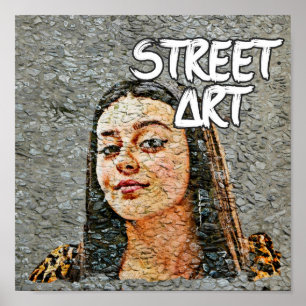 Urban Street Art Portret Wall Decor Poster