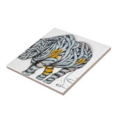 Urban Street Art: Ribbon Rhinoceros Tegeltje (Zijkant)