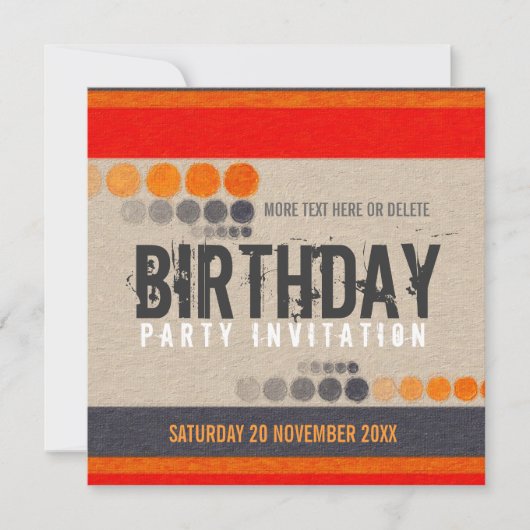Urban Street Birthday Party Invitation Kaart (Voorkant)