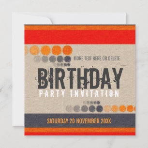 Urban Street Birthday Party Invitation Kaart