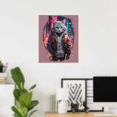 Urban Street Cat Design Poster (Thuiskantoor)